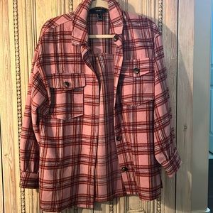 Thick flannel shacket